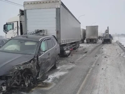 В Башкирии произошло ДТП с участием  восьми автомобилей