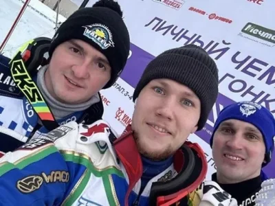 Уфимец Никита Богданов с травмой выиграл  5-й этап личного чемпионата России по мотогонкам на льду