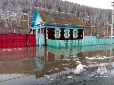 В Башкирии затопило деревню