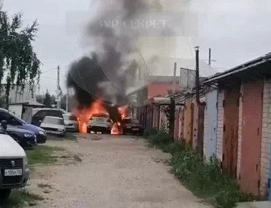 В Башкирии сгорели пять автомобилей
